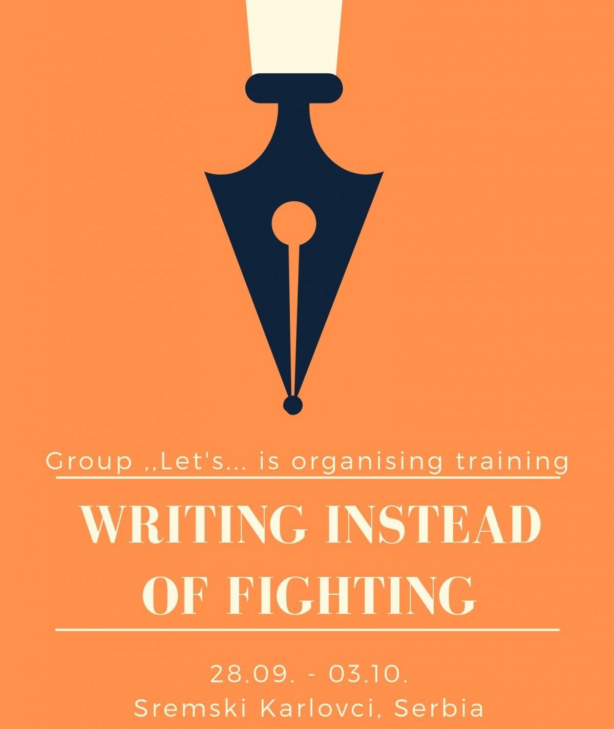 Open Call for Training Course “Writing Instead of Fighting”